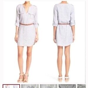 Joie XXS Rathana C Linen dress - gray